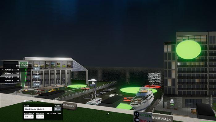 Roof shots arcade game on the simulator